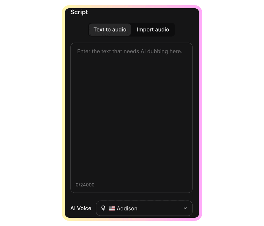 AI avatar presenting a product