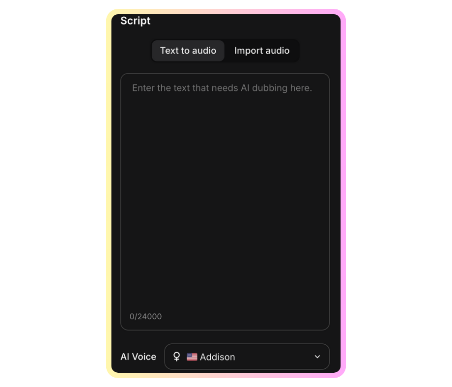 AI avatar presenting a product